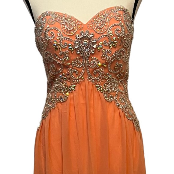 FabuLuxe Strapless Embellished Gown, Size: XS - Picture 2 of 2